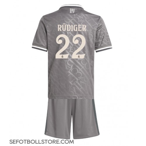 Real Madrid Antonio Rudiger #22 Replika babykläder Tredjeställ Barn 2024-25 Kortärmad (+ korta byxor)